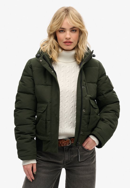 Mango gewatteerde jas quilted beige