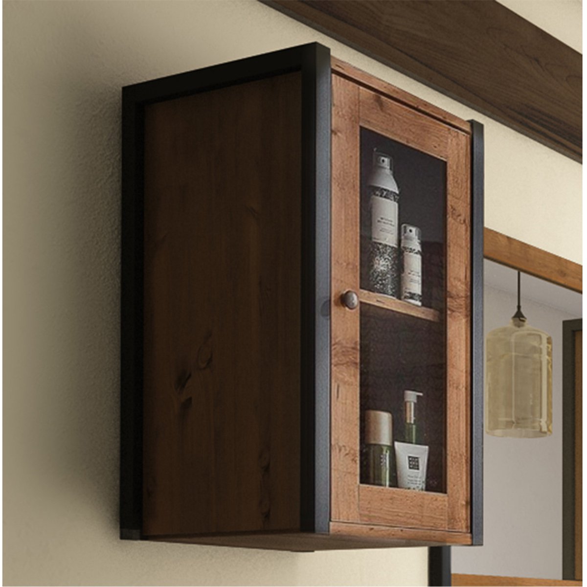Chris-Wandkast - 1 Glasdeur - Eikenlook