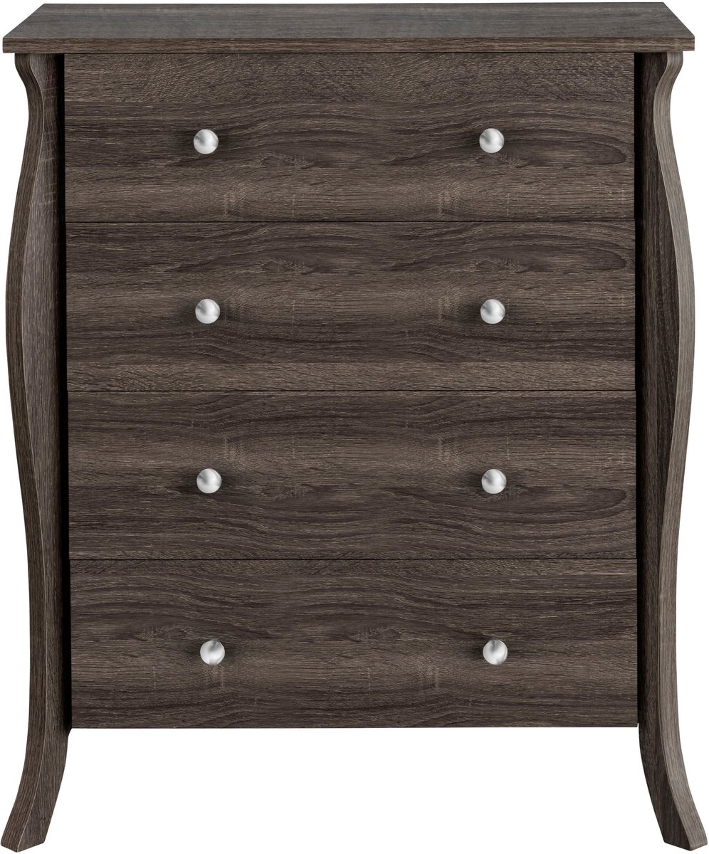 Ludwig-Commode - 4-laden - Grijs Eiken