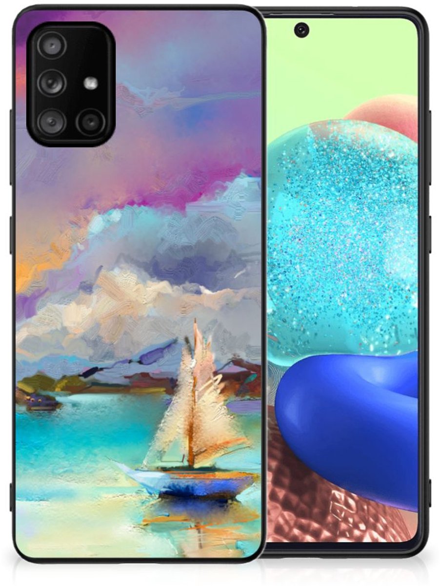 Kleurrijke Telefoonhoesje Samsung Galaxy A71 Boat