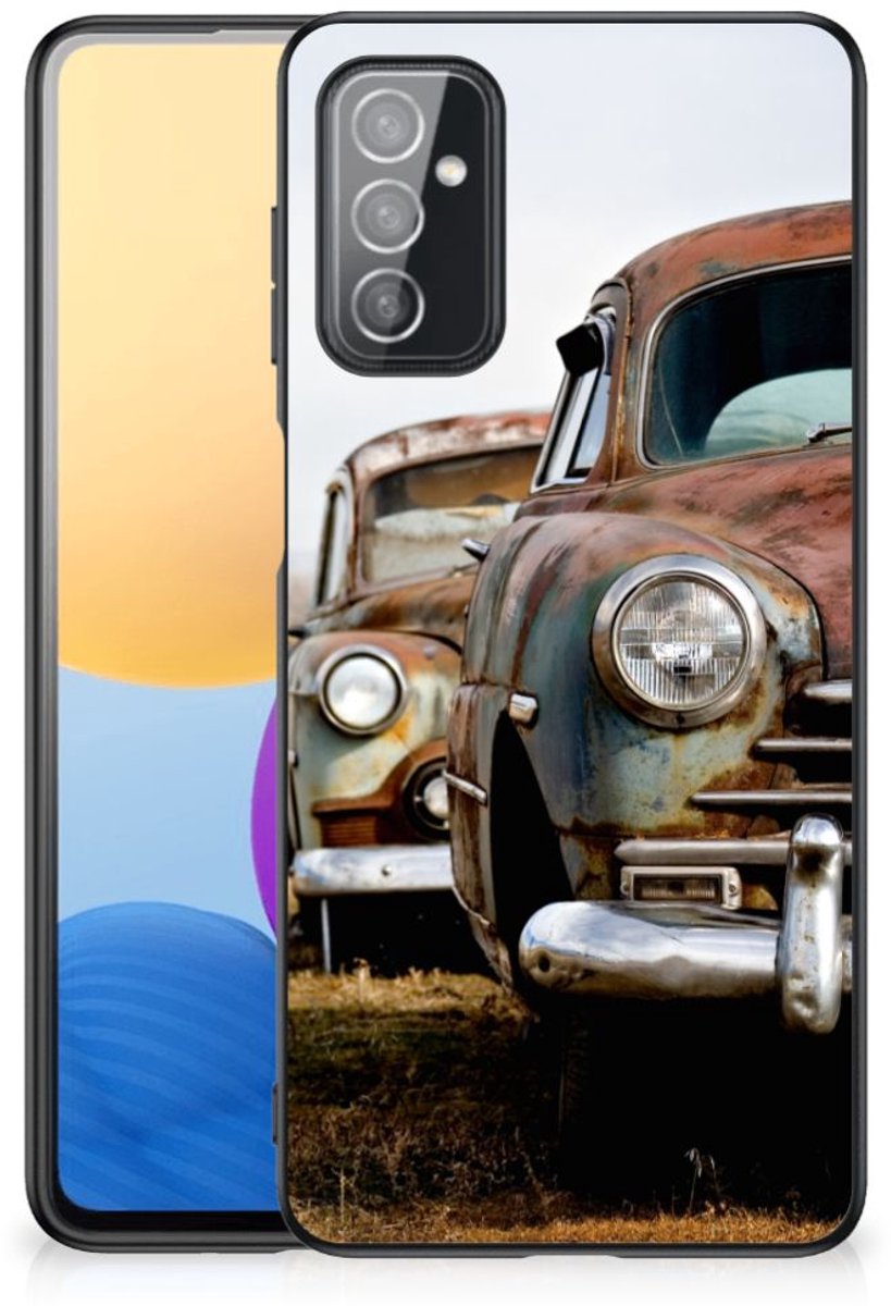 Samsung Galaxy M52 Silicone Back Case Vintage Auto