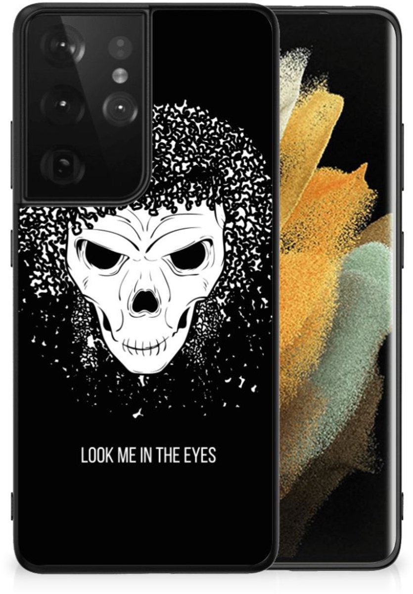 Back Cover voor Telefoonhoesje Samsung Galaxy S21 Ultra Skull Hair