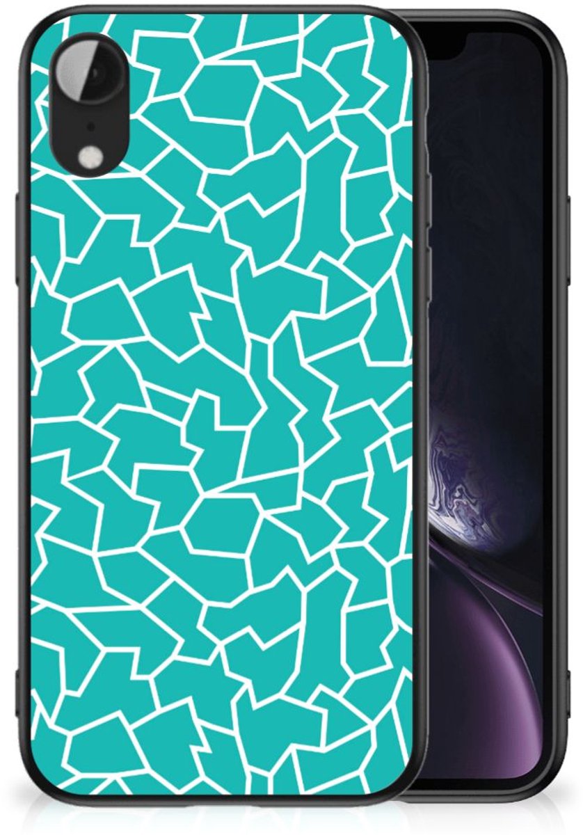 Apple iPhone XR Leuk Telefoonhoesje Cracks Blue