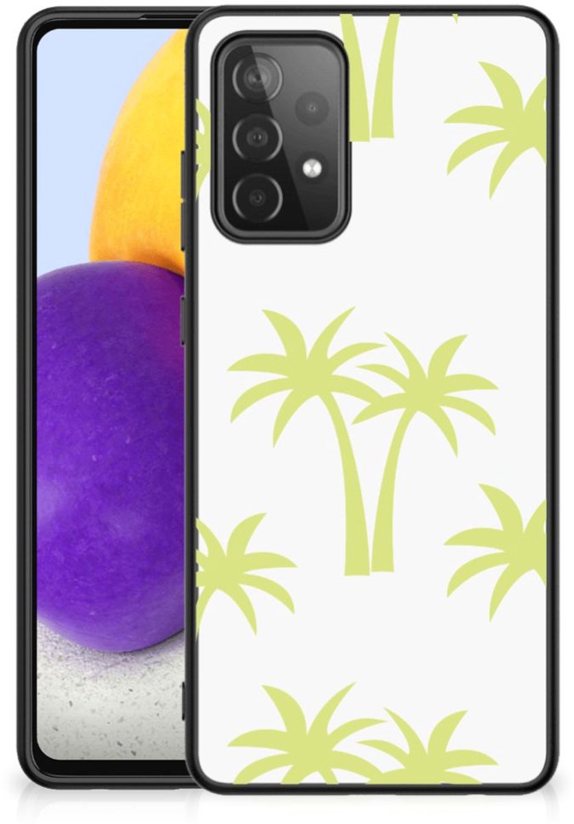 Back Cover voor Samsung Galaxy A72 (5G/4G) Bloemen Hoesje Palmtrees