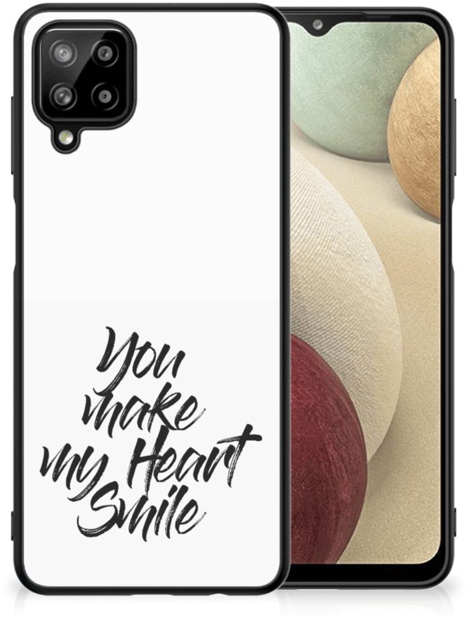 Back Cover voor Samsung Galaxy A12 Telefoon Hoesje met tekst Heart Smile