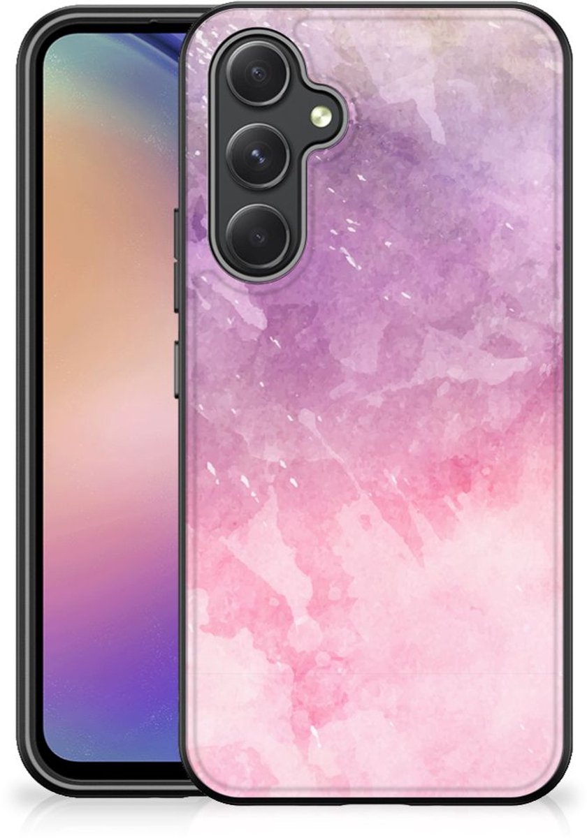 Kleurrijke Telefoonhoesje Samsung Galaxy A54 Pink Purple Paint