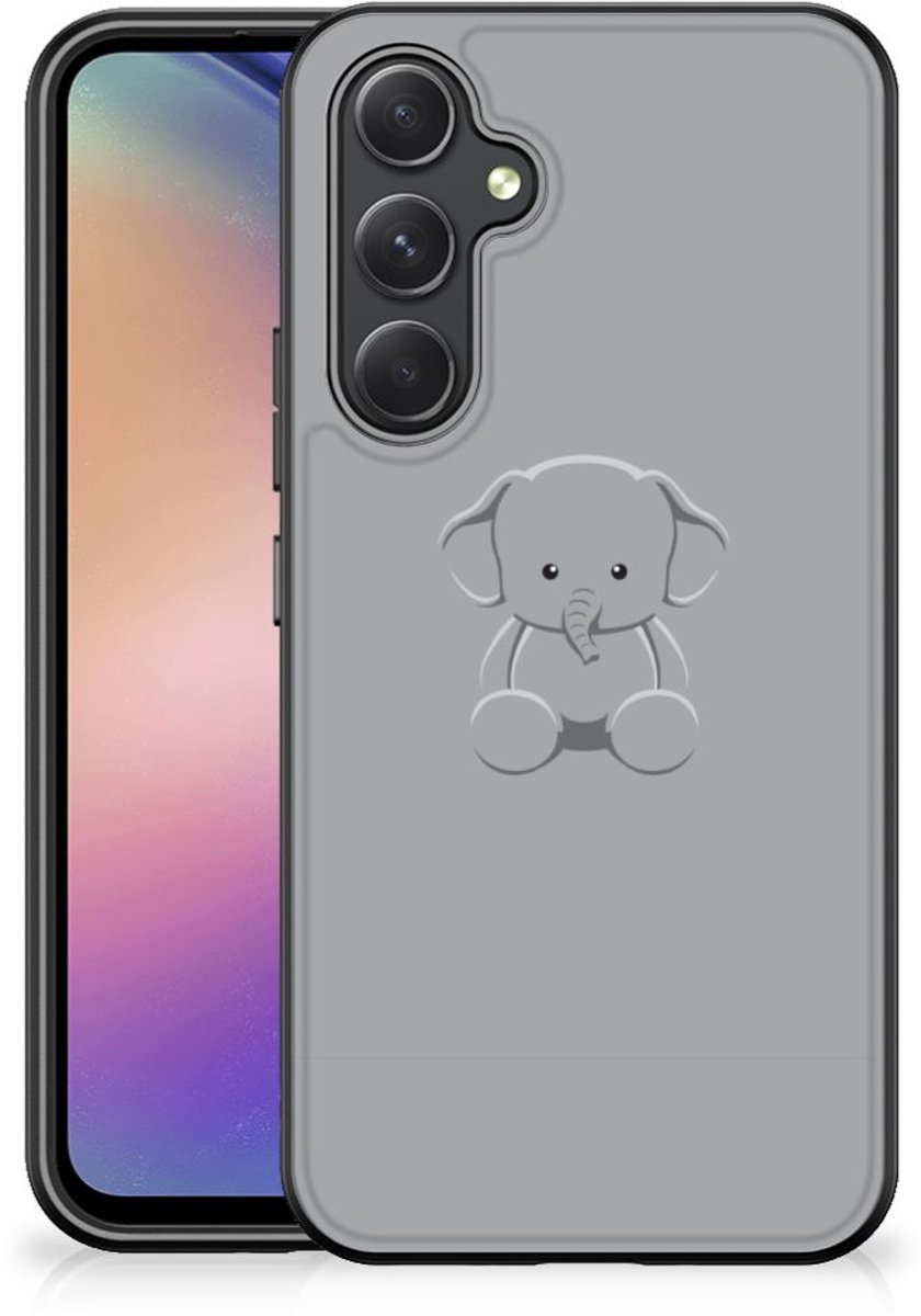 Samsung Galaxy A54 Hoesje Grijs Baby Olifant