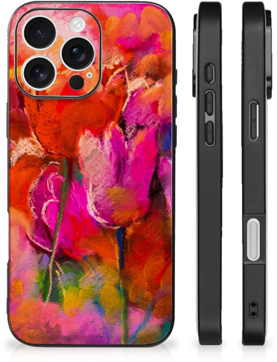 Kleurrijke Telefoonhoesje iPhone 16 Pro Tulips