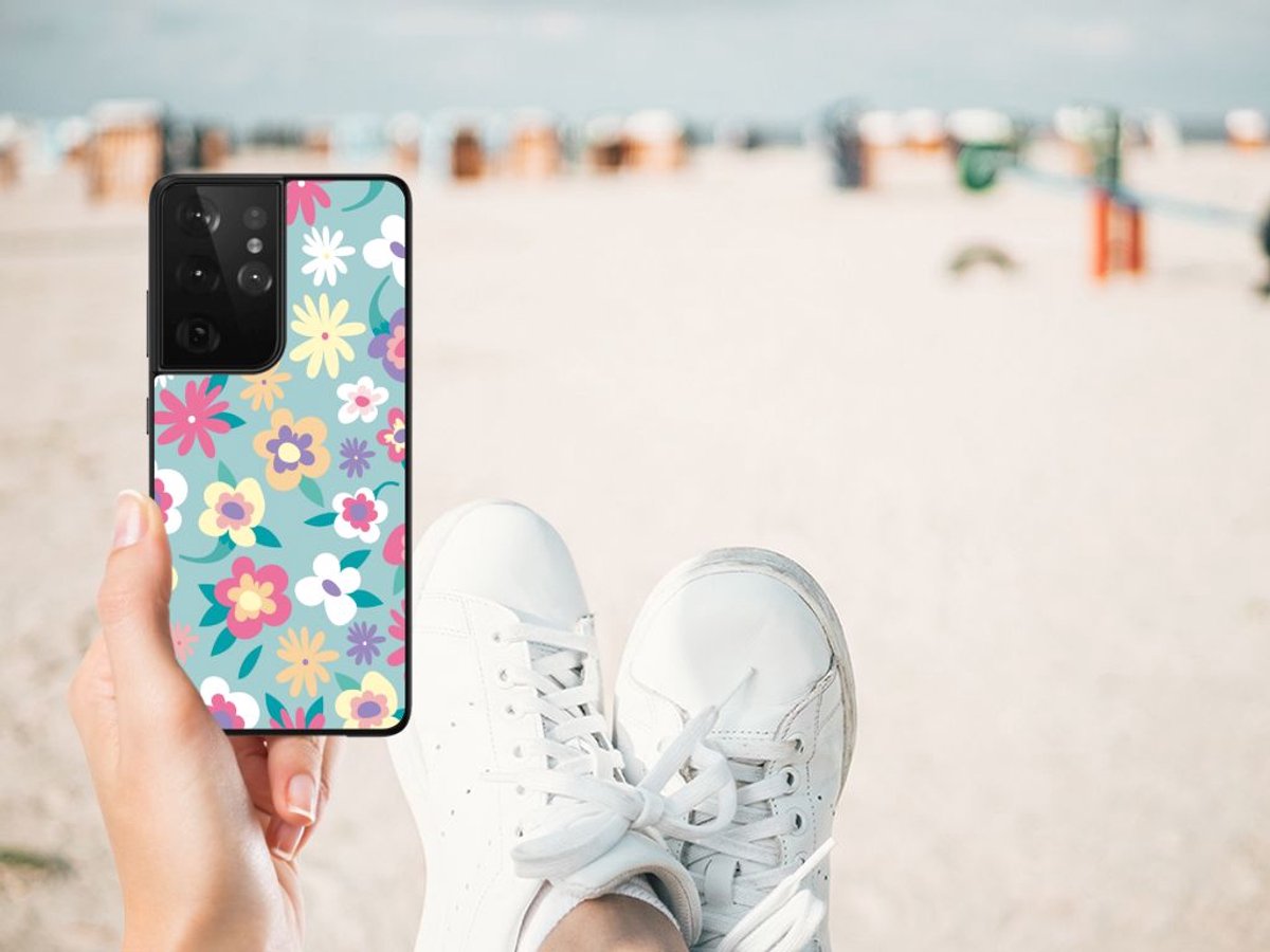 Samsung Galaxy S21 Ultra Bloemen Hoesje Flower Power