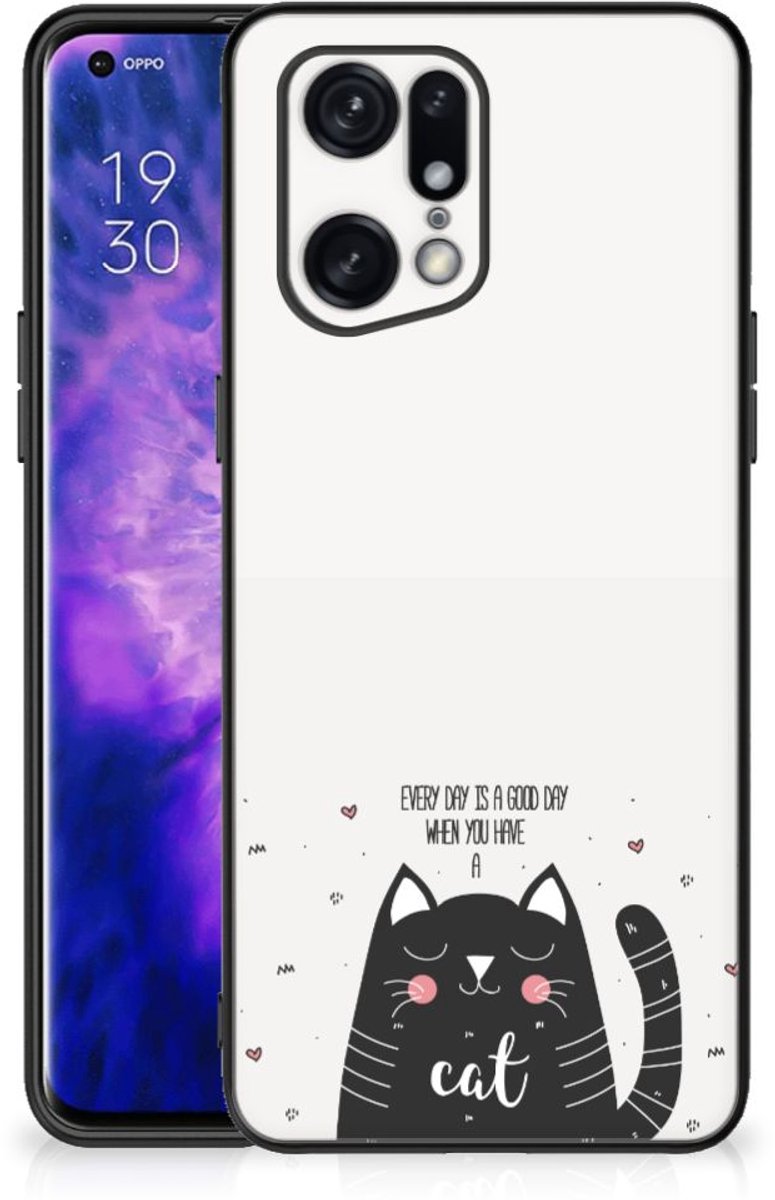 OPPO Find X5 Pro Hoesje Cat Good Day