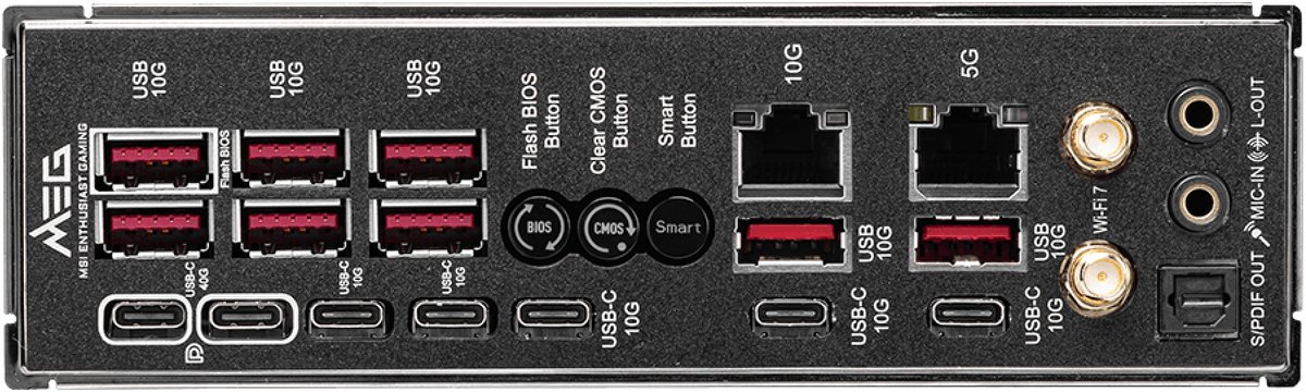 Msi Meg X870E Godlike Moederbord Amd X870E Socket Am5 Verlengd Atx - afbeelding 5