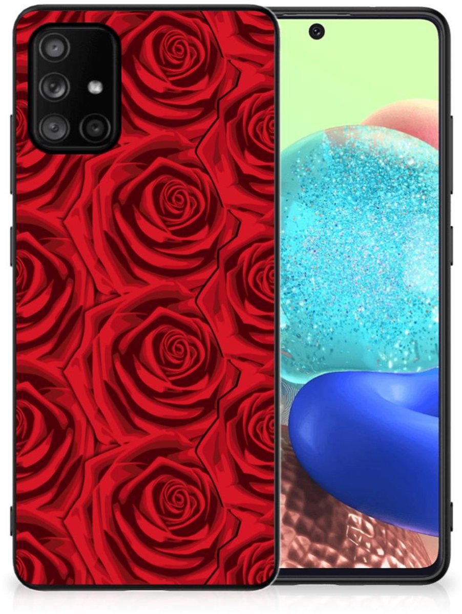 Samsung Galaxy A71 Bloemen Hoesje Red Roses