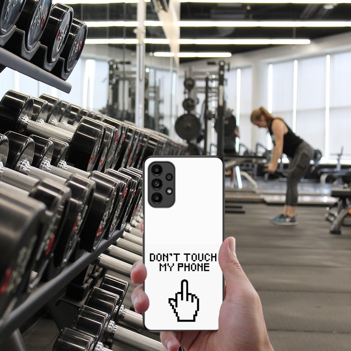 Samsung Galaxy A13 4G Telefoon Hoesje Finger Don't Touch My Phone