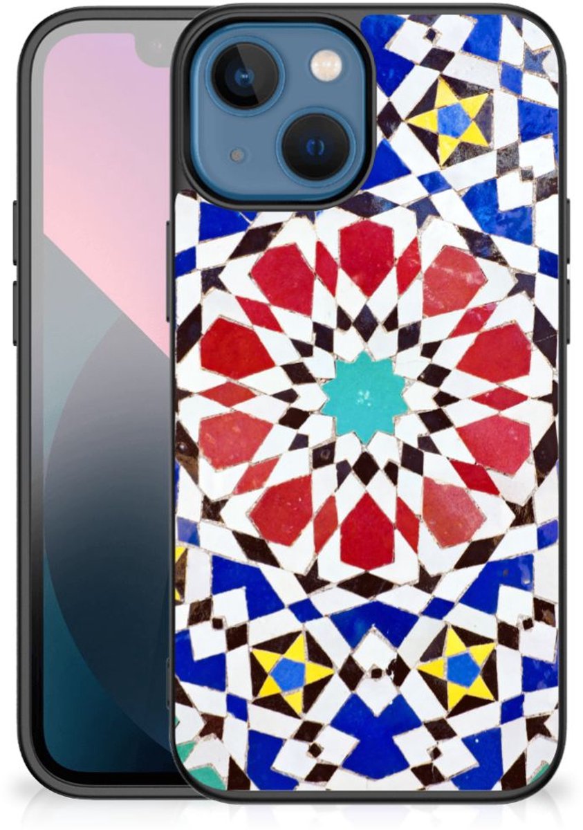 Apple iPhone 13 mini Marmeren Print Telefoonhoesje Mozaïek
