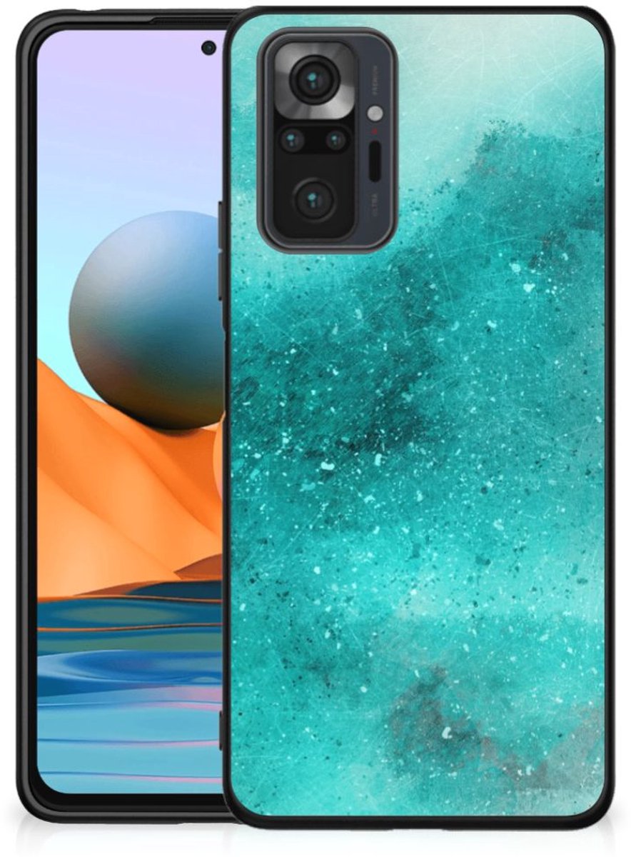 Back Cover voor Kleurrijke Telefoonhoesje Xiaomi Redmi Note 10 Pro Painting Blue
