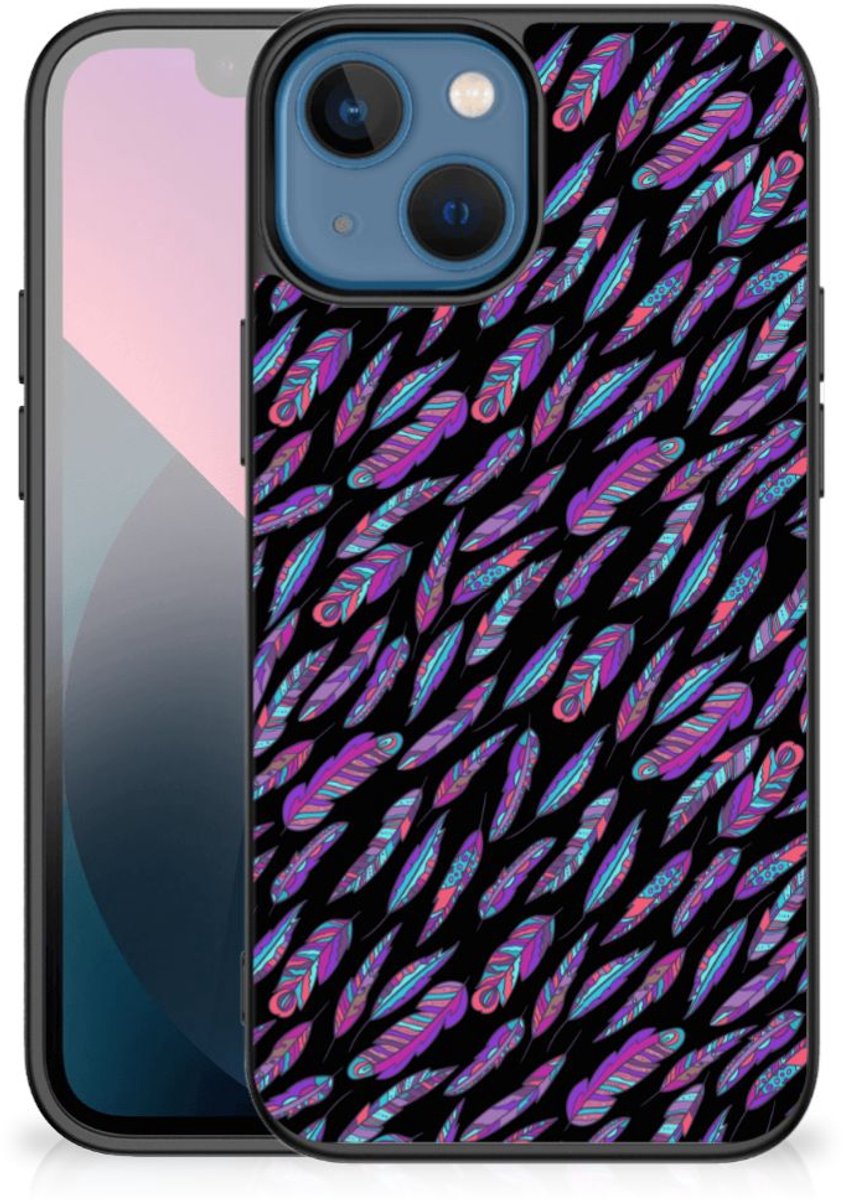 Apple iPhone 13 mini Back Case Feathers Color