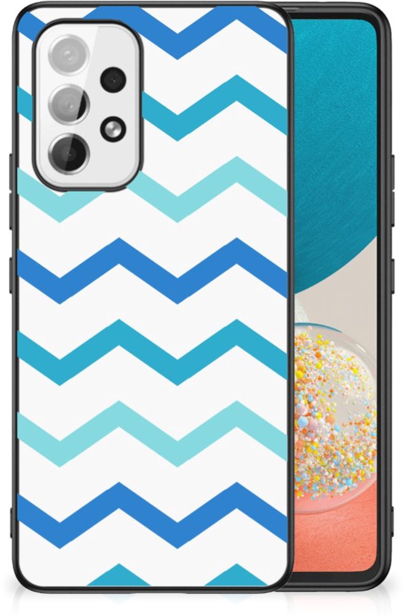 Samsung Galaxy A53 Back Case Zigzag Blauw