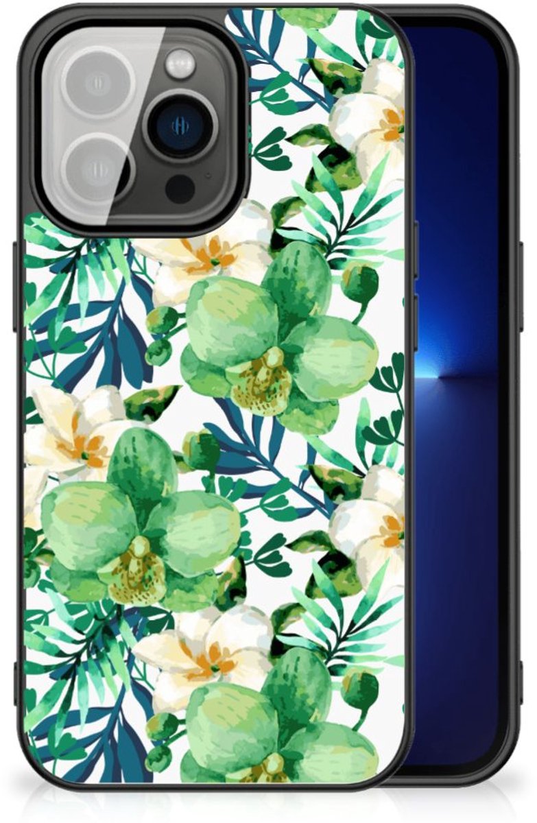 iPhone 13 Pro Bloemen Hoesje Orchidee Groen