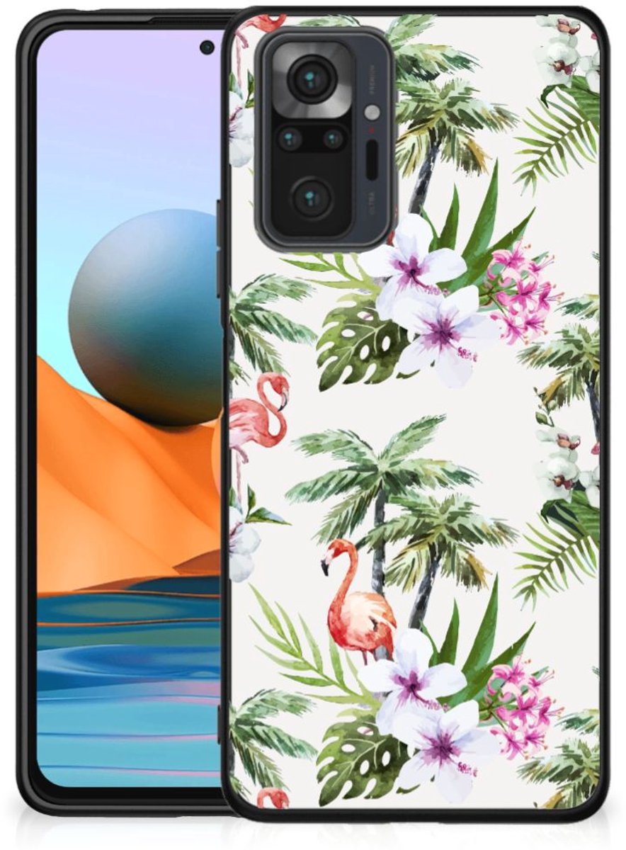 Xiaomi Redmi Note 10 Pro Dierenprint Telefoonhoesje Flamingo Palms