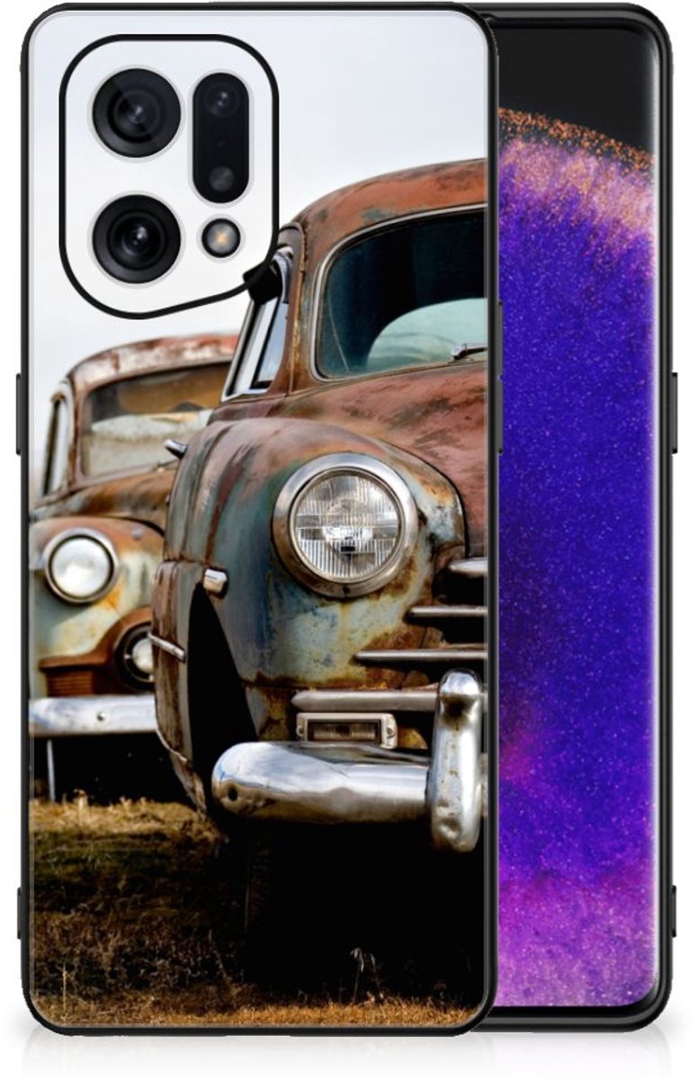 OPPO Find X5 Silicone Back Case Vintage Auto