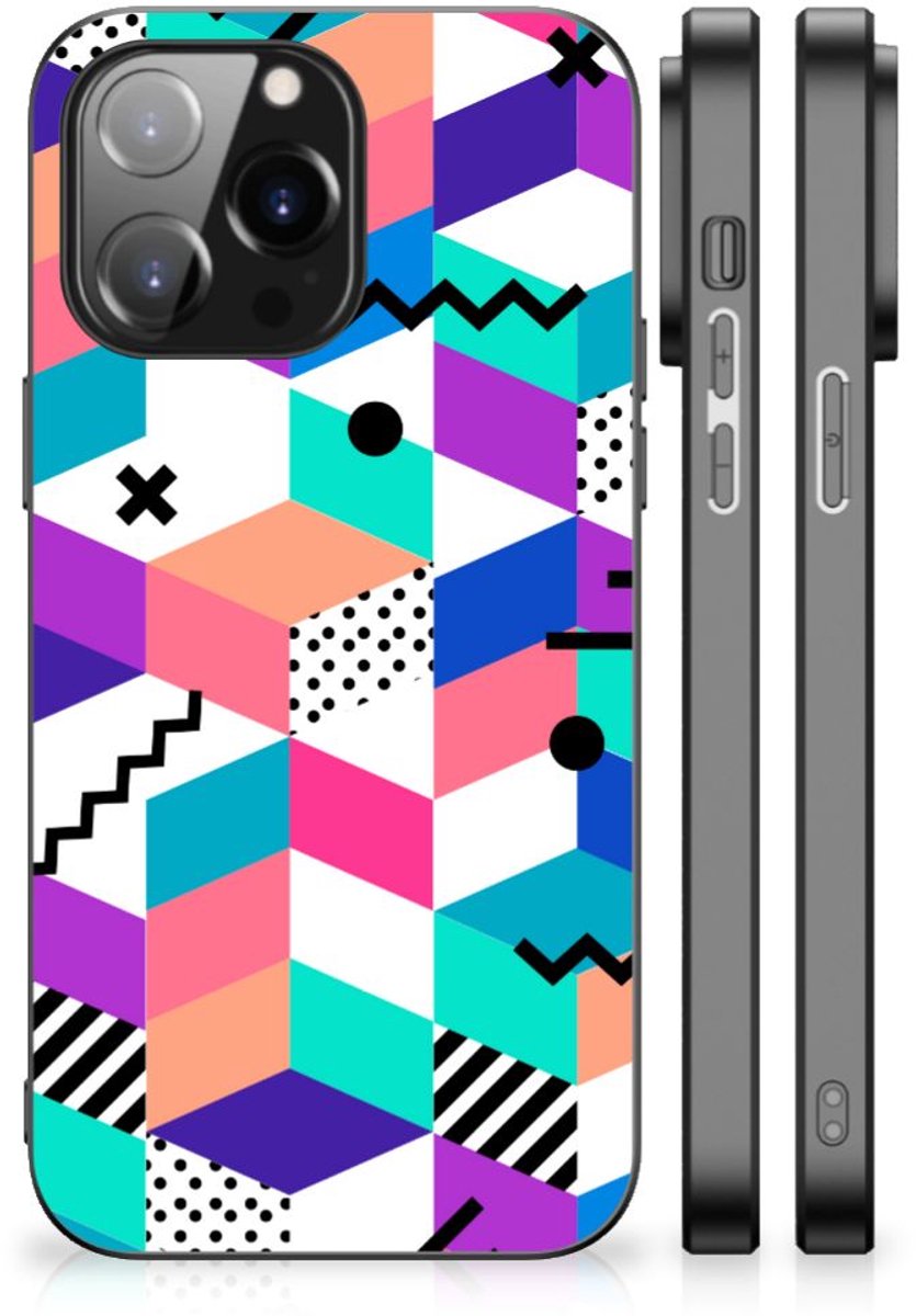 iPhone 14 Pro Max Backcover Blokken Kleurrijk