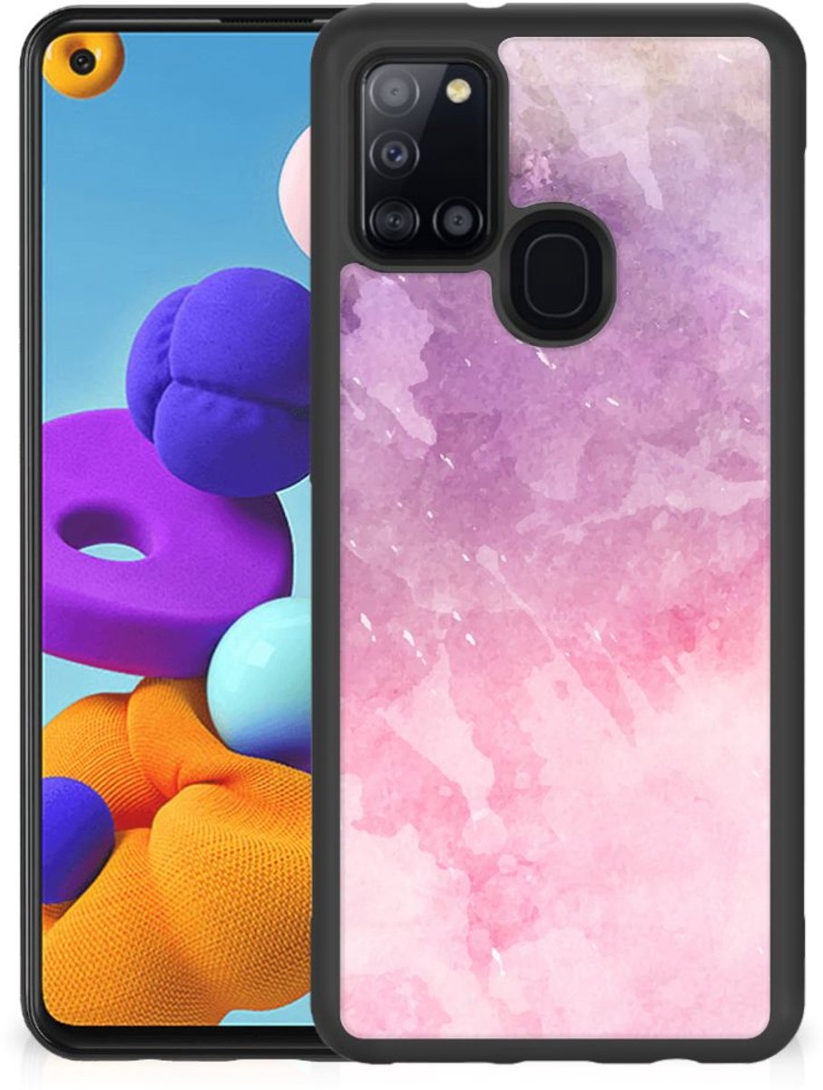 Case Samsung Galaxy A21s Pink Purple Paint