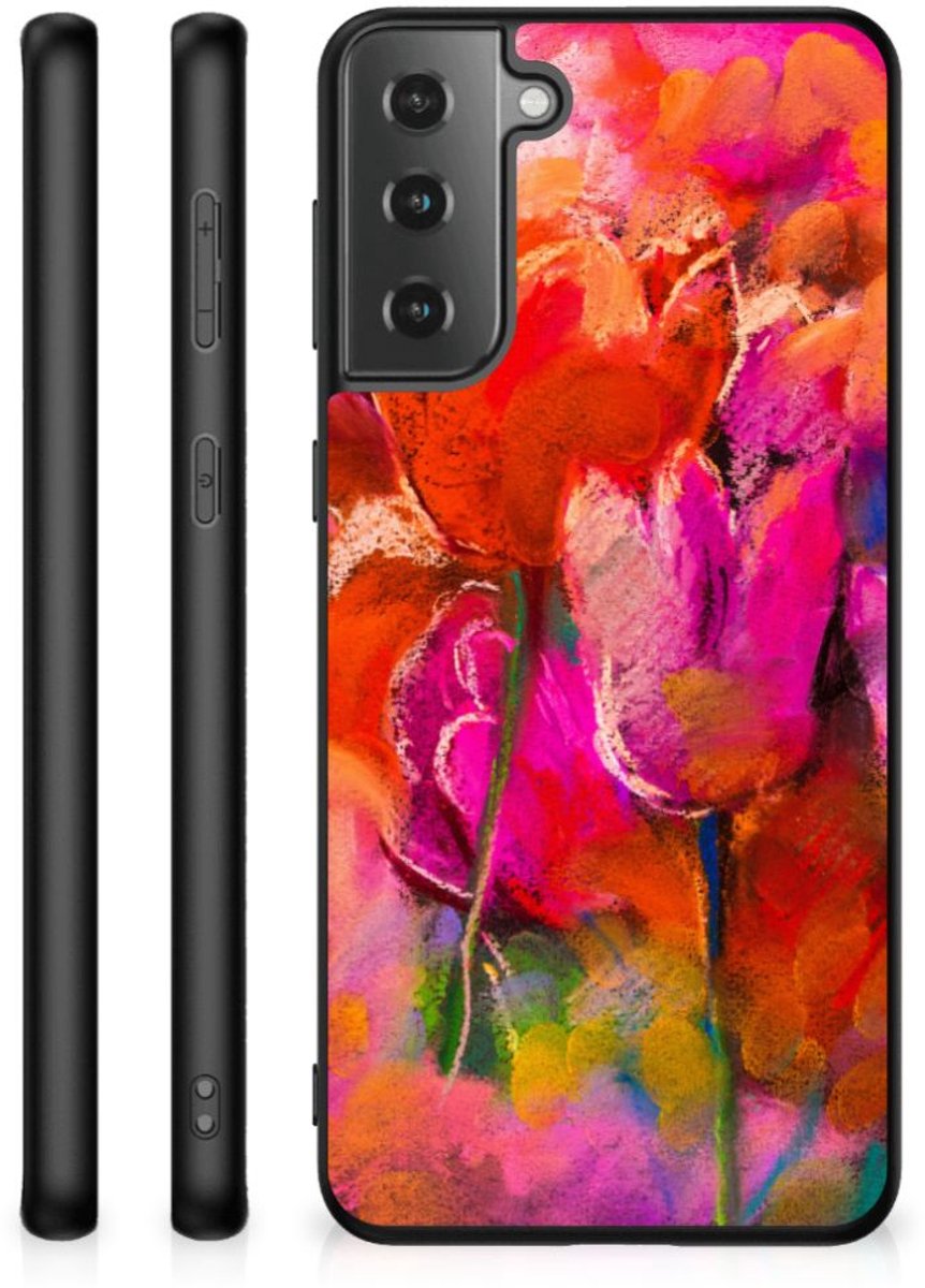 Kleurrijke Telefoonhoesje Samsung Galaxy S21 Plus Tulips