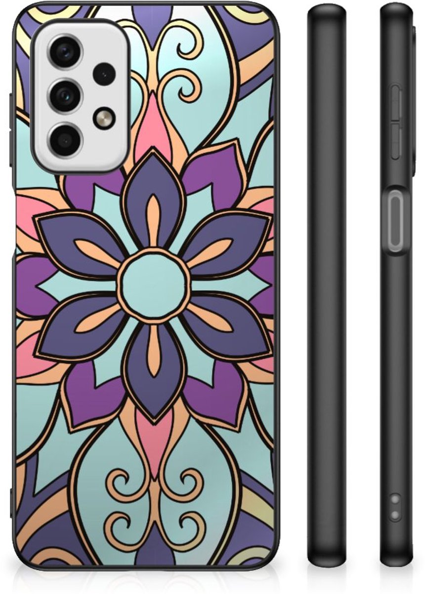 Samsung Galaxy A23 Bloemen Hoesje Purple Flower
