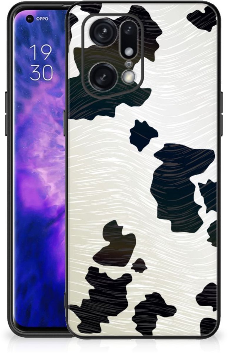 OPPO Find X5 Pro Dierenprint Telefoonhoesje Koeienvlekken