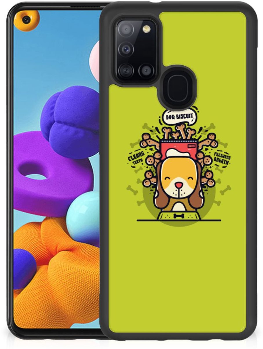 Samsung Galaxy A21s Bumper Hoesje Doggy Biscuit