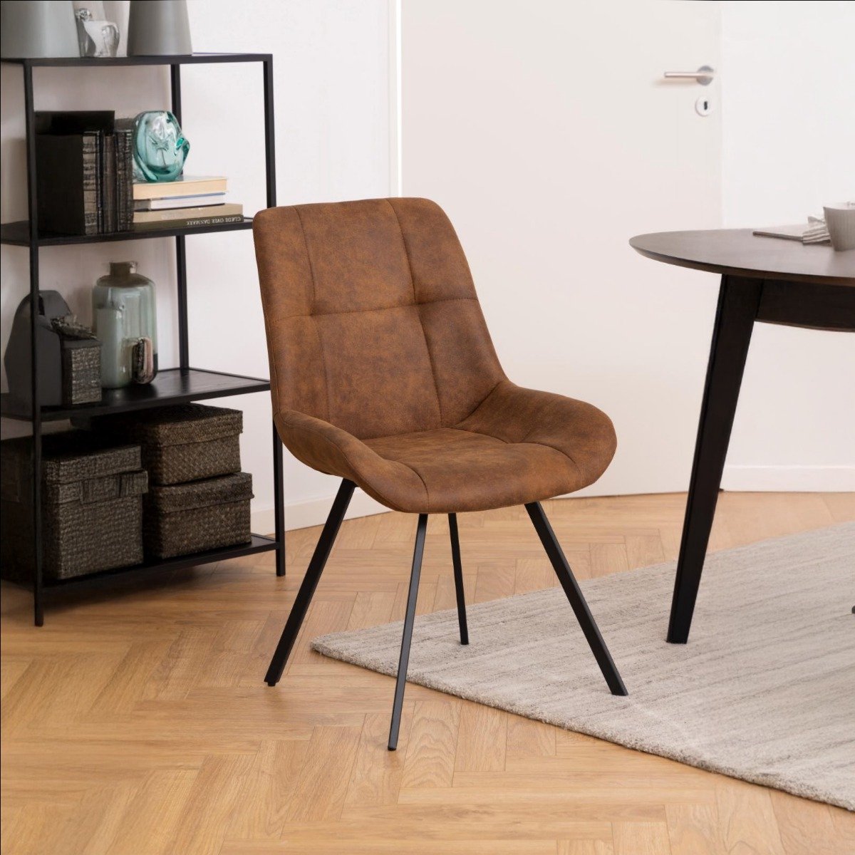 Giga Living Eetkamerstoel Zundra Camel Preston Set van 2