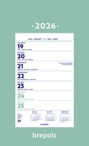 Brepols Wand-weekkalender 2026 - Week begint op maandag - 19 x 31 cm