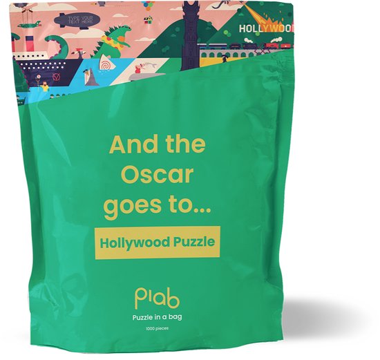 Puzzle in a Bag - Hollywood Puzzel 1000 Stukjes - Film Puzzel voor Volwassenen - Movie Puzzel - Ideaal cadeau voor puzzel- en filmliefhebbers