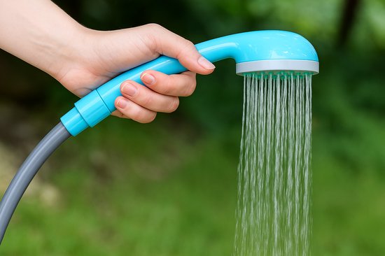 Campingdouche "Fresh Joe" - portable shower - lithium battery - douche - incl extra waterpistool - Flat Joe ® camping douche - buitendouche - kamperen - reisdouche - tuin auto huisdier — afbeelding 5