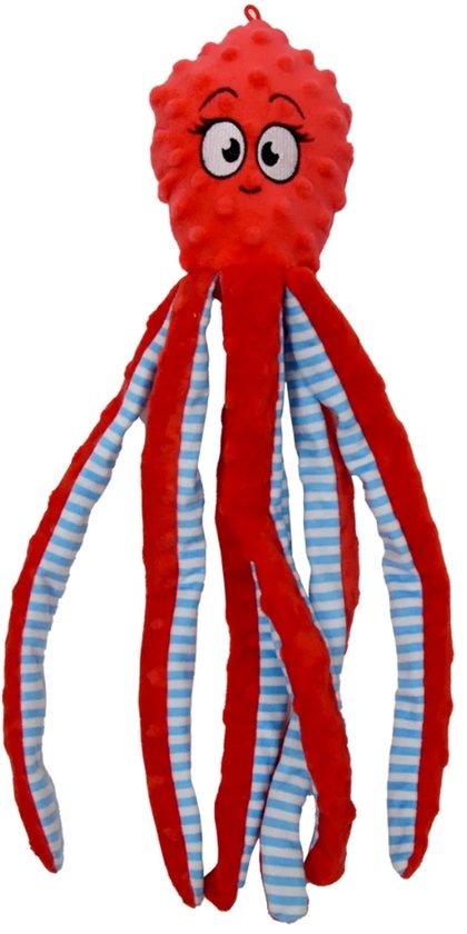 Gor Pets Gigantische pluche speelgoed, zachte knuffelzachte schildpad voor honden - 61 cm (assortiment) rood nylon