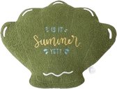 Sierkussen in vorm van Schelp -Vormkussen – 40x50 cm Groen – Zee-inspiratie Pluche Vormkussen voor Kinderkamer & Bank – RBAN SPCTRA®