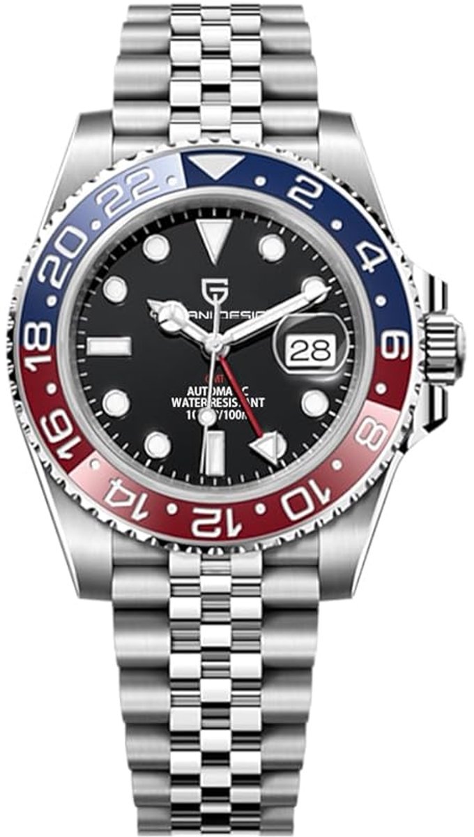 Pagani Design GMT Horloge PD-1662 40mm Blauw Jubilee