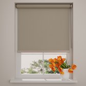 Bol.com Radeco® Rolgordijn Verduisterend - Easy Royal - Beige Grijs - 110 x 190 cm - Rolgordijn zonder boren - Maten van 40 t/m ... aanbieding