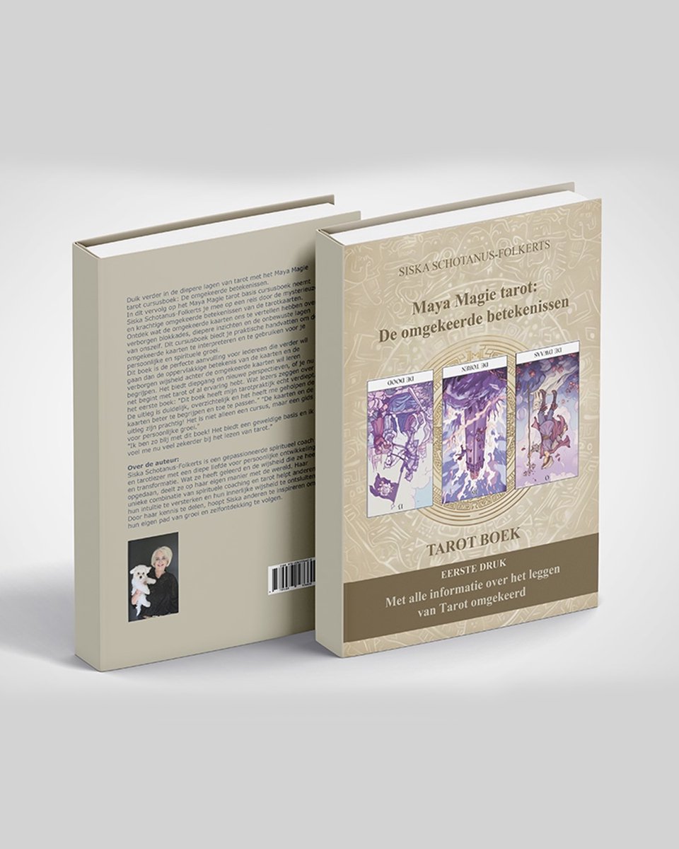 Tarot Set Compleet – 78 tarotkaarten + 2 tarot cursusboeken (rechtop & omgekeerd) – Maya Magie (Nederlands) - back cover