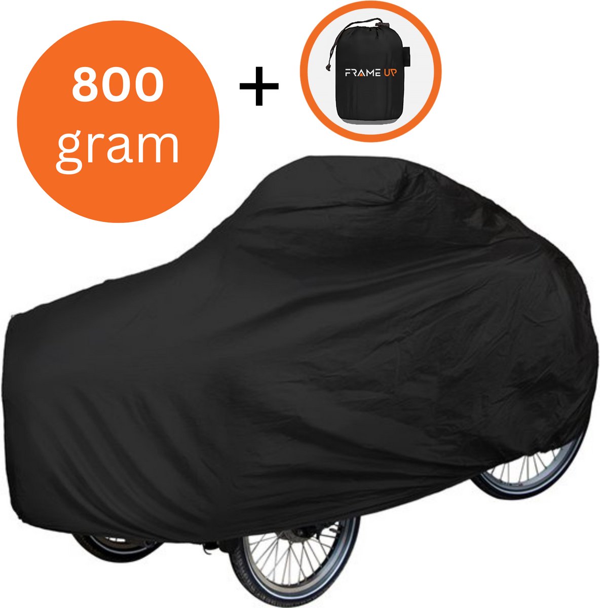 Bakfietshoes voor 3-wieler | Waterdicht - Bakfiets hoes - Geschikt voor o.a. Babboe Curve/Big/Pro, Troy, Vogue, Terra, Cangoo - met en zonder tent/huif
