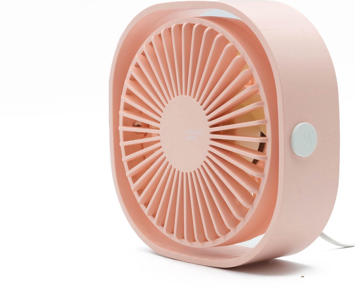 LW USB Mini Ventilator® - Ventilator - Tafelventilator - Geluidstil - 3 standen - Roze - Model 2023 — afbeelding 5