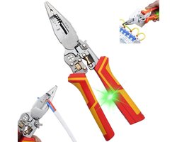 Allecto Premium - Elektricien Multifunctionele 9 in 1 Strip Tang Kabelsnijder - Draadstripper voor Draadknippen en Trekken - Crevice Wrapping - 1 Stuk