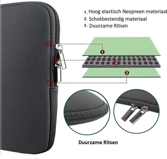 Housse pour ordinateur portable 15,6 pouces - Housse pour ordinateur portable Zwart - Antichoc - Résistant aux rayures - Housse pour ordinateur portable - Housse pour ordinateur portable - Sac pour ordinateur portable 15/15,6 pouces