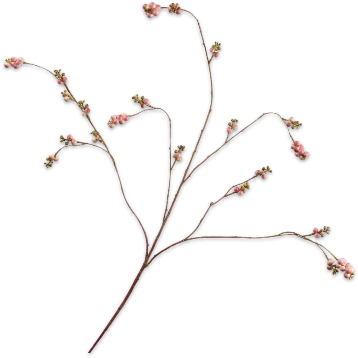 Silk-ka Kunstbloem-Zijden Bloem-Kunsttak Bessentak Roze 102 cm