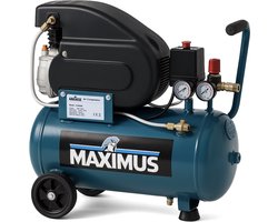 Luchtcompressor - Compressor – 24 Liter – 8 Bar – Oliegesmeerd – Stil & Krachtig | Maximus