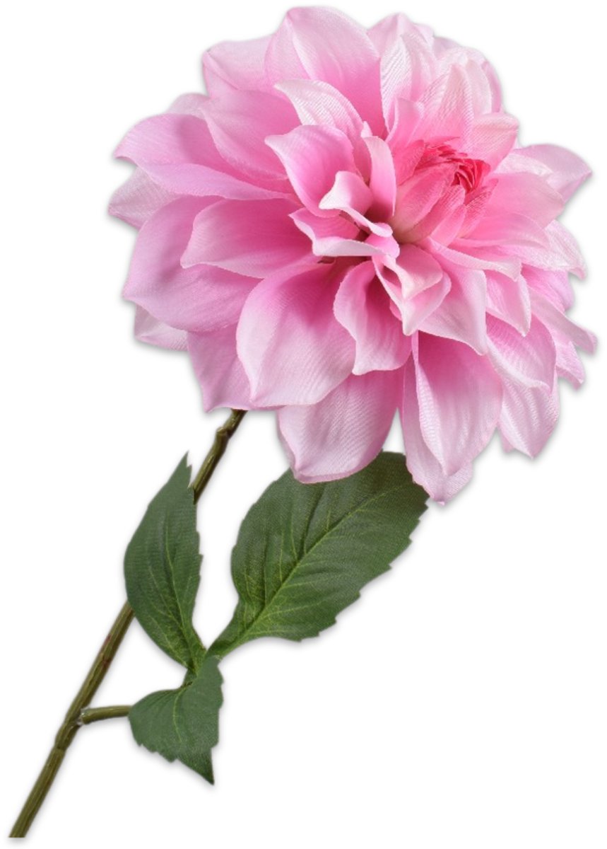 Silk-ka Kunstbloem-Zijden Bloem-Kunsttak Dahlia Steel Roze 71 cm Per 2 Stuks