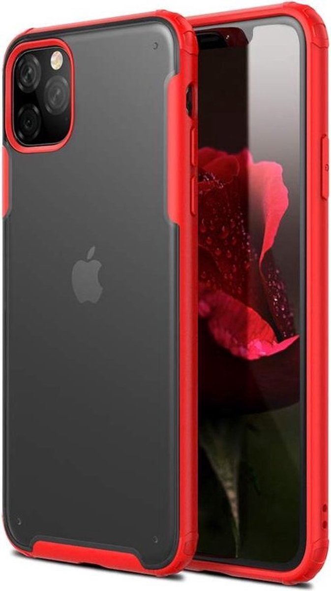 HB Hoesje Geschikt voor Apple iPhone 11 Pro - Multi Protective Armor - Rood