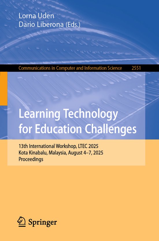 Communications in Computer and Information Science2551- Lear ... - cover