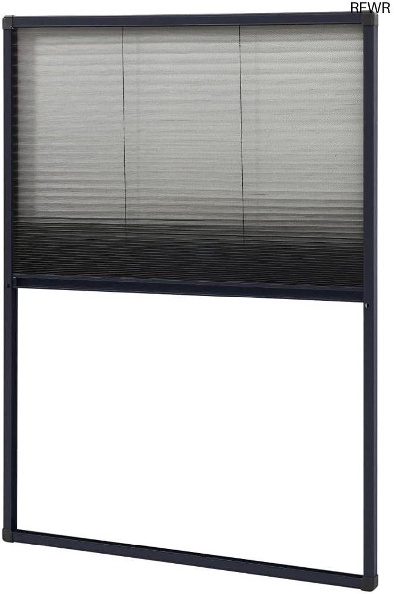 RFWR® Plissé Vliegenhor voor Raam 80x120 cm - Insectenwering en Ventilatie