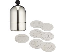 Paderno Cacaostrooier met 7 sjablonen